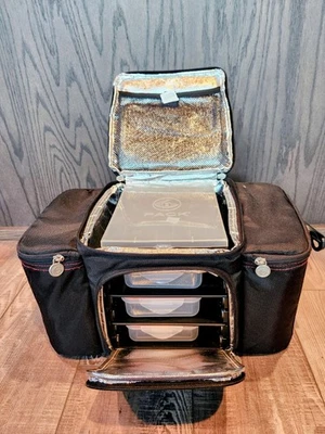 Paquete de 6 bolsas de fitness - gestión de preparación de comidas - negras - con cuatro bandejas Foto 1 de 3