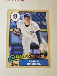 Topps Tarik Skubal 2022 de gran tamaño 1987 Future Stars Box Topper ✨️Se envía al día siguiente  - Imagen 1 de 2