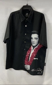 Dragonfly Elvis Presley Men Black Shirt Size L - Picture 1 of 6