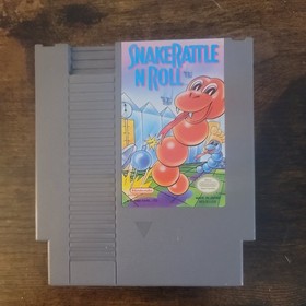 Snake Rattle N Roll (Nintendo NES, 1990) Game & Manual. Tested Working 
