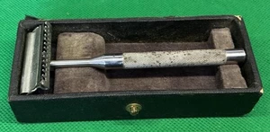 Maquinilla de afeitar de seguridad vintage Enders Speed mango de acero EE. UU. - estuche parcial - 1920? - Imagen 1 de 8