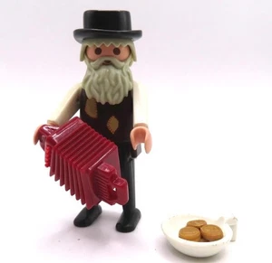 Playmobil vittoriano vagabondo hobo con fisarmonica artista di strada figura di vita in città - Foto 1 di 1