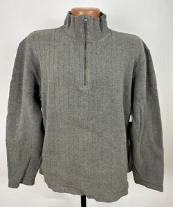 Vintage Banana Republic Sweater Mens XL Ribbed Cotton 1/4 Zip Pullover 90s Y2K - Picture 1 of 13