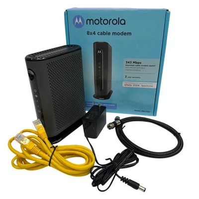 Motorola MB7220 DOCSIS 3.0 8x4 Cable Modem with Cables and Power Adapter - Image 1 of 4