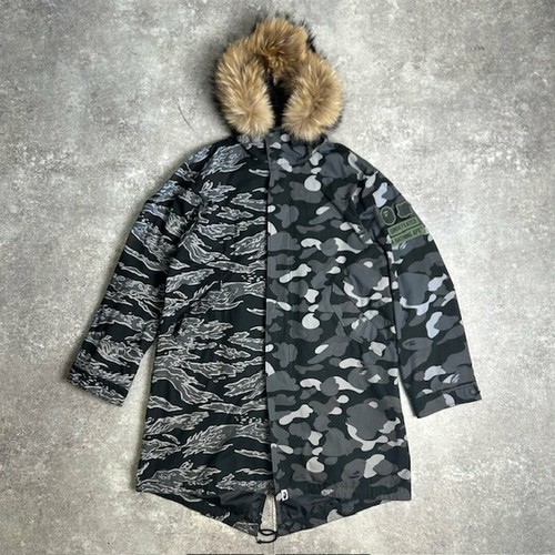 A BATHING APE (BAPE) A BATHING APE UNABASED DOPPIO NOME 18AW M 51 FELPA CON CAPPUCCIO GIACCA SCIMMIA usata NE51 0