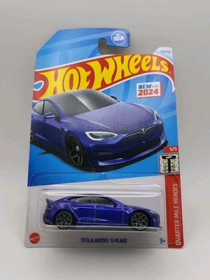 Hot Wheels HW EV 1/10 2025 Tesla Modelo S Plaid 9/250 azul Foto 1 de 2