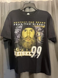 Pittsburgh Steelers Brett Keisel 99 Respect the Beard Fear the Diesel Shirt Sz L - Picture 1 of 4