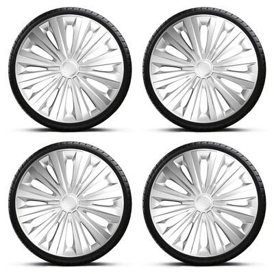Wheel Trims 14" Hub Caps Silver Multi Set Of 4 Fits HYUNDAI I30 - Image 1 of 4