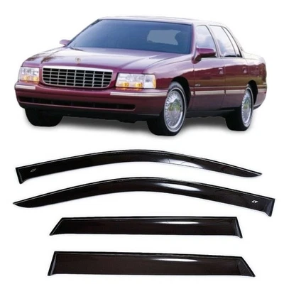 Tape-on Window Visors Rain Guards Fit Cadillac DeVille 1994-99  Wind Deflectors Foto 1 de 4