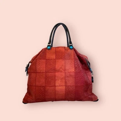 GABS Italy Luxury Patchwork Luxury Leather Large Leather Handbag Purse READ - Image 1 of 4