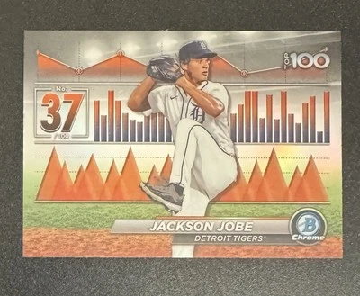 Jackson Jobe 2024 Bowman Chrome Top 100 #BTP-37 - Detroit Tigers  - Image 1 of 2