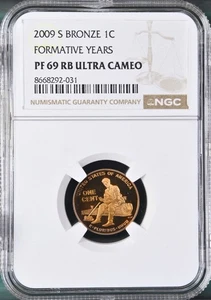 2009 S Bronze Lincoln Cent 1C FORMATIVE YEARS PF69 RB Ultra Cameo - Picture 1 of 2