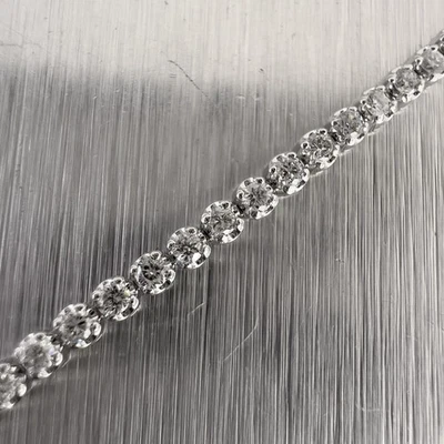 14k White Gold Diamond 4-Prong Tennis Bracelet 1.25ctw G SI1 7" - Image 1 of 4