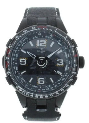 Reloj automático para hombre Perrelet Turbine Pilot de segunda mano esfera negra 48 mm A1086/1A Foto 1 de 4