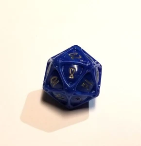 POLYHERO DICE: D20 ORB - LAPIS LAZULI WITH GLITTERING GOLD level up pack - Picture 1 of 1
