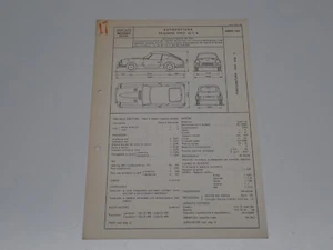 TRIUMPH TIPO G.T. 6 SCHEDA DI OMOLOGAZIONE DGM 1967 (129) - Foto 1 di 3