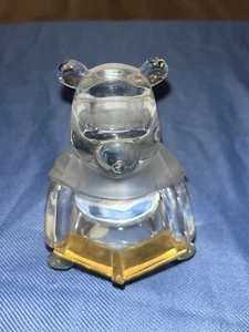 Disney Lenox Crystal Pooh Figur Frosted Accents 24k Buch Gold SEHR SELTEN - Bild 1 von 6