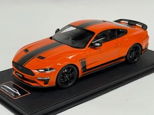 1/18 Authentic Ford Mustang R-Spec 5.0 Orange / Black Stripe Custom AB1161 - Picture 1 of 7