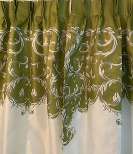 Vintage 70's Fiberglass Pinch Pleat Curtains (2 Panels) - Picture 1 of 8