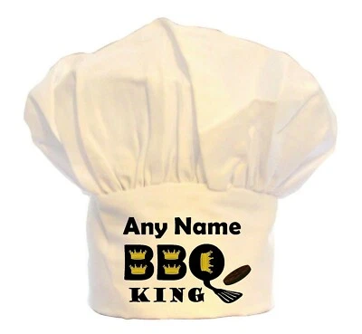 PRESENT2FUTURE PERSONALISIERTE BBQ KING FLIPPER BURGER DRUCK KOCHMÜTZE BBQ 100 % POLYESTER GESCHENK