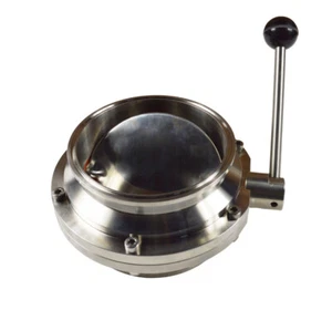 1Pc 6" Sanitary Butterfly Valve Stainless Steel 304 Tri-Clamp Sealing US Ship - Picture 1 of 3