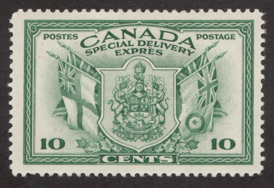 Canadá Sc #E10 1942 - Entrega especial 10¢ - Sello MLH edición guerra Foto 1 de 1