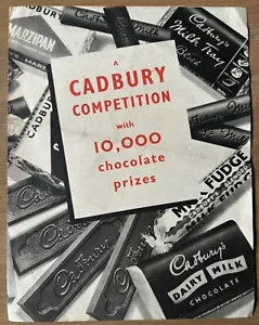 PROSPECTO CADBURY'S DE COLECCIÓN Premios Chocolate SIN USAR - Imagen 1 de 3