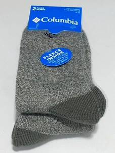 Columbia 2 Pair Pack Thermal Casual Socks Gray Men's Shoe Size 6-12 New with Tag - Picture 1 of 5