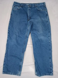 Carhartt Denim Fleece Lined B172 DST Relaxed Fit Jeans Size 40x30 (39x29) - Picture 1 of 11