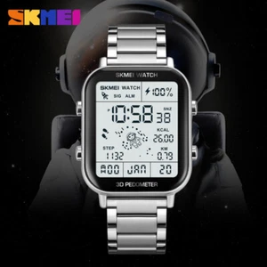 Reloj de pulsera de acero inoxidable para damas impermeable SKMEI 1888 de lujo digital para hombre - Imagen 1 de 9