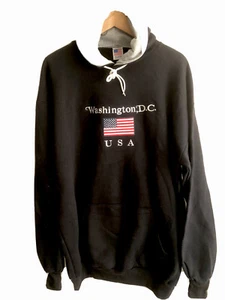 🙂 Sudaderas con capucha bordadas con bandera de EE. UU. capital de EE. UU. WASHINGTON DC - Imagen 1 de 6