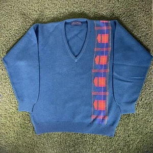 Pringle Jumper Nick Faldo Collection V Neck Golf Mens Medium Vintage Wool Green - Picture 1 of 6