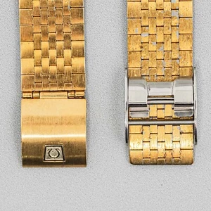 *Exc+4* Vintage OMEGA 2065 19mm Men's Watch Gold Bracelet Slide Clasp From Japan - Picture 1 of 12