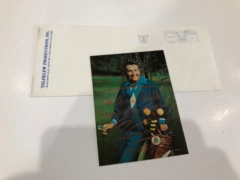 Lawrence Welk Vintage Music TV Band Autographed Color Post Card Cover