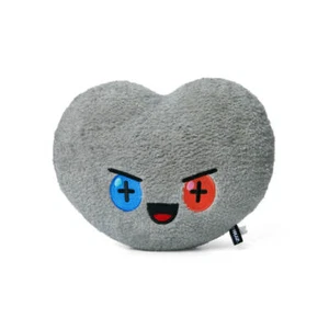 TREASURE TRUZ Official Goods BONNBON grau Herz GESICHT flauschiges KISSEN Neu mit Etikett - Bild 1 von 5