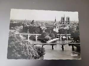 Parigi #763 La Pointe de la Cite et les Ponts Chantal foto reale cartolina RPPC - Foto 1 di 2
