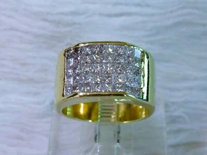 Men's 18K gold 3.2 - 4ct. Diamond Ring 23.7g sz.11-1/2 - Picture 1 of 12