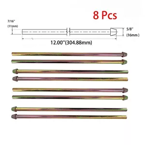 8Pcs Straight Wire Universal Exhaust Hanger 7/16'' Zinc Plated Mild Steel - Picture 1 of 5