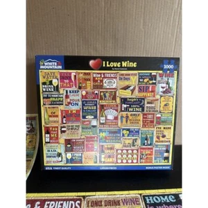 White Mountain Puzzles - I Love Wine - 1000 Piece Jigsaw Puzzle - Picture 1 of 6