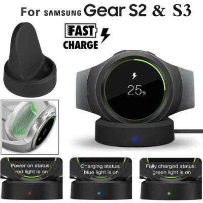 For Samsung Gear S2 S3 Classic/Frontier Wireless Charging Dock Cradle Charger - Image 1 of 4