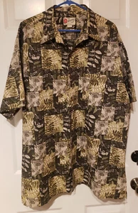 Camicia Hilo Hattie uomo cotone prato hawaiana SS taglia uomo 2XL Hawaii originale USA - Foto 1 di 5