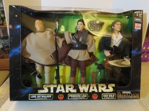 1998 Kenner Star Wars 12" Luke Leia Han Solo Action Collection Figure Sealed NIP - Picture 1 of 9