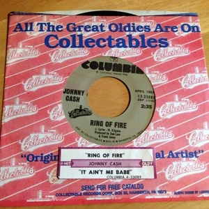 Johnny Cash 45 Ring Of Fire / It Ain't Me, Babe reissue w/ts - Bild 1 von 4