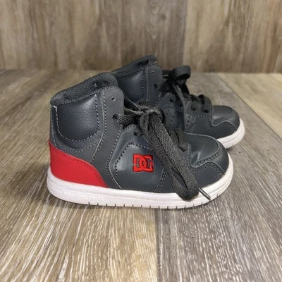 DC RS искра ребенка ясельного возраста молодежи США размер 6 высоты верхний ADTS700008 серый красный кроссовки обувь - Изображение 1 из 4