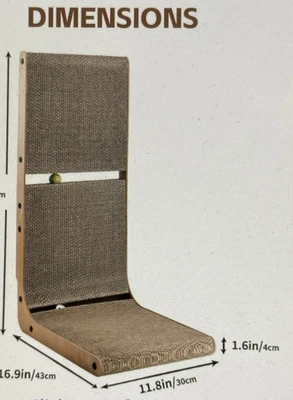 AusCat  L Shape Cat Scratch - Ball Toy Space -Eco Friendly Cardboard -BNIB - Image 1 of 3