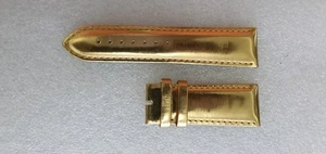 D&G Bianco Gloria DW0091,DW0696,DW0009. Genuine Watch Strap Gold Leather 24mm - Picture 1 of 3