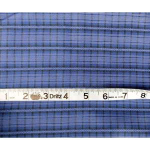 2+ yd Blue and Black Plaid/Checked Apparel Fashion Clothing Fabric, Vintage - Picture 1 of 4