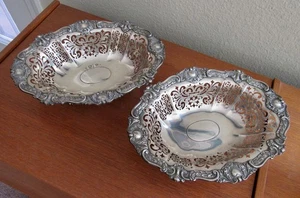 Frühe Howard & Co NY 2er Set durchbohrte Bund Design STERLINGSILBER Schalen - 76,7 g - Bild 1 von 20