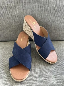 Tommy Bahama ~ Stacey Damen-Espadrille-Keilsandalen Größe 9 dunkelblau - Bild 1 von 7