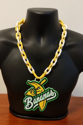 Savannah Bananas Baseball Fan Rally Hype Chain Necklace Pendant Necklace 32"